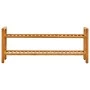 Shoe rack with 2 shelves solid oak wood 100x27x40 cm by vidaXL, Shoe racks and shoe organizers - Ref: Foro24-331748, Price: 8...