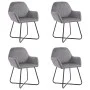 Dining chairs 4 units of gray velvet by vidaXL, dining chairs - Ref: Foro24-277009, Price: 381,05 €, Discount: %