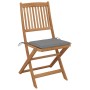 Klappbare Gartenstühle, 8 Stück, massives Akazienholz und Kissen von vidaXL, Gartenstühle - Ref: Foro24-3075022, Preis: 410,0...