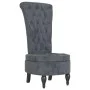 High back armchair with dark gray velvet buttons by vidaXL, Easy chairs - Ref: Foro24-352465, Price: 185,87 €, Discount: %