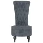 High back armchair with dark gray velvet buttons by vidaXL, Easy chairs - Ref: Foro24-352465, Price: 185,87 €, Discount: %