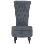 Sessel mit hoher Rückenlehne und dunkelgrauen Samtknöpfen von vidaXL, Einfache Stühle - Ref: Foro24-352465, Preis: 177,77 €, ...