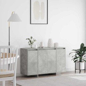 Vitrina Gris hormigón 120 x 41 x 75 cm Madera contrachapada