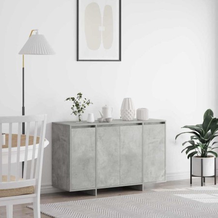 Vitrina Gris hormigón 120 x 41 x 75 cm Madera contrachapada