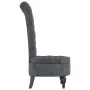 High back armchair with dark gray velvet buttons by vidaXL, Easy chairs - Ref: Foro24-352465, Price: 185,87 €, Discount: %