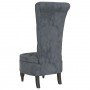 High back armchair with dark gray velvet buttons by vidaXL, Easy chairs - Ref: Foro24-352465, Price: 159,78 €, Discount: %