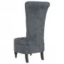 High back armchair with dark gray velvet buttons by vidaXL, Easy chairs - Ref: Foro24-352465, Price: 185,87 €, Discount: %