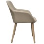 Dining chairs, 4 units, beige fabric and solid oak wood. by vidaXL, dining chairs - Ref: Foro24-270570, Price: 465,70 €, Disc...