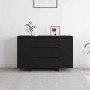 Vitrina con cajón Negro 120 x 41 x 75 cm Madera contrachapada