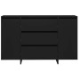 Vitrina con cajón Negro 120 x 41 x 75 cm Madera contrachapada