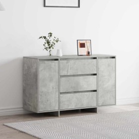 Vitrina Gris hormigón 120 x 41 x 75 cm Madera contrachapada