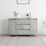 Vitrina Gris hormigón 120 x 41 x 75 cm Madera contrachapada