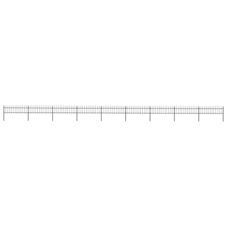 Gartenzaun mit Speerspitzen aus schwarzem Stahl, 15,3 x 0,6 m von vidaXL, Zaunpaneele - Ref: Foro24-277601, Preis: 396,26 €, ...