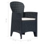 Garden dining set 5 pieces anthracite gray plastic rattan look by vidaXL, Garden sets - Ref: Foro24-276114, Price: 413,94 €, ...