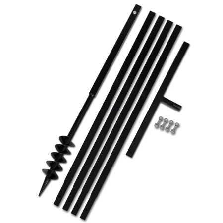 Erdbohrer mit Griff 80 mm mit Verlängerungsrohr 5 m Stahl von vidaXL, Spiralschnecken - Ref: Foro24-270539, Preis: 78,49 €, R...