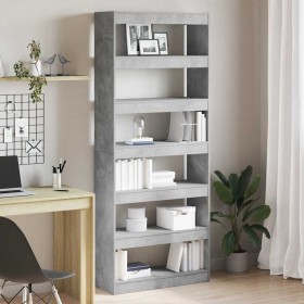 Estantería Gris hormigón 80 x 30 x 198 cm Madera contrachapada