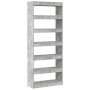 Estantería Gris hormigón 80 x 30 x 198 cm Madera contrachapada