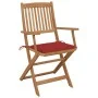 Folding garden chairs 6 units and solid acacia wood cushions by vidaXL, Garden chairs - Ref: Foro24-3074946, Price: 347,27 €,...