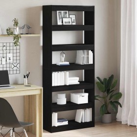 Estantería Roble negro 80 x 30 x 198 cm Madera contrachapada
