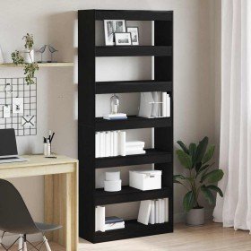 Estantería Roble negro 80 x 30 x 198 cm Madera contrachapada