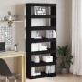 Estantería Roble negro 80 x 30 x 198 cm Madera contrachapada
