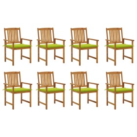 Garden chairs with cushions 8 pcs solid acacia wood by vidaXL, Garden chairs - Ref: Foro24-3078177, Price: 644,62 €, Discount: %