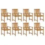 Garden chairs with cushions 8 pcs solid acacia wood by vidaXL, Garden chairs - Ref: Foro24-3078177, Price: 609,02 €, Discount: %