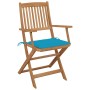 Klappbare Gartenstühle 6 Stück und Kissen aus massivem Akazienholz von vidaXL, Gartenstühle - Ref: Foro24-3074944, Preis: 347...