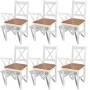 Esszimmerstühle 6 Einheiten aus weißem Kiefernholz von vidaXL, Essstühle - Ref: Foro24-271497, Preis: 294,14 €, Rabatt: %