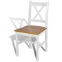 Esszimmerstühle 6 Einheiten aus weißem Kiefernholz von vidaXL, Essstühle - Ref: Foro24-271497, Preis: 282,10 €, Rabatt: %