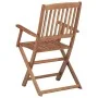 Folding garden chairs 6 units and solid acacia wood cushions by vidaXL, Garden chairs - Ref: Foro24-3074944, Price: 323,12 €,...