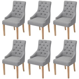 Dining chairs 6 units of light gray fabric by vidaXL, dining chairs - Ref: Foro24-274422, Price: 756,78 €, Discount: %