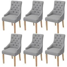 Dining chairs 6 units of light gray fabric by vidaXL, dining chairs - Ref: Foro24-274422, Price: 637,33 €, Discount: %