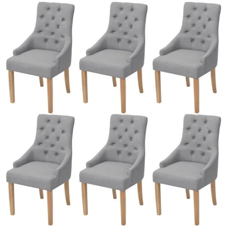 Dining chairs 6 units of light gray fabric by vidaXL, dining chairs - Ref: Foro24-274422, Price: 637,33 €, Discount: %
