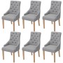 Dining chairs 6 units of light gray fabric by vidaXL, dining chairs - Ref: Foro24-274422, Price: 756,78 €, Discount: %