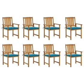 Garden chairs with cushions 8 pcs solid acacia wood by vidaXL, Garden chairs - Ref: Foro24-3078170, Price: 603,89 €, Discount: %