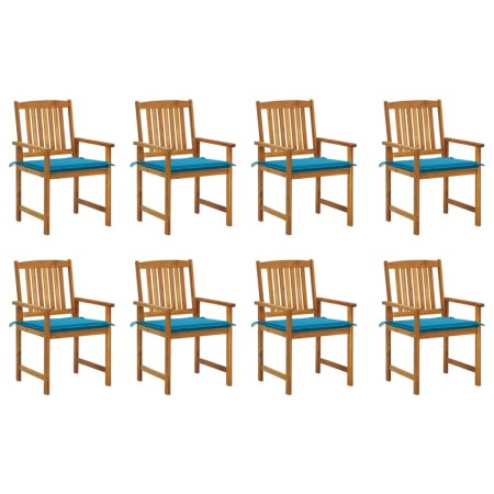 Garden chairs with cushions 8 pcs solid acacia wood by vidaXL, Garden chairs - Ref: Foro24-3078170, Price: 624,12 €, Discount: %