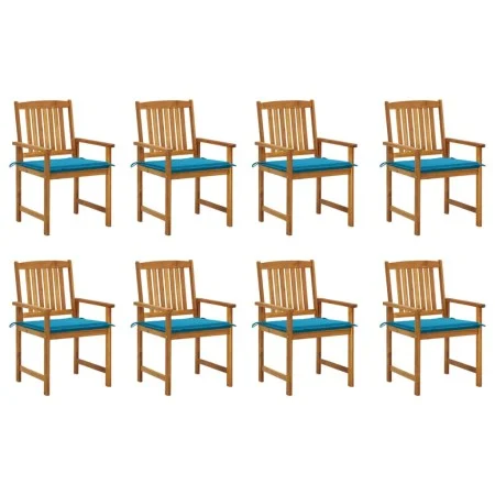 Gartenstühle mit Kissen 8 Stück aus massivem Akazienholz von vidaXL, Gartenstühle - Ref: Foro24-3078170, Preis: 599,62 €, Rab...