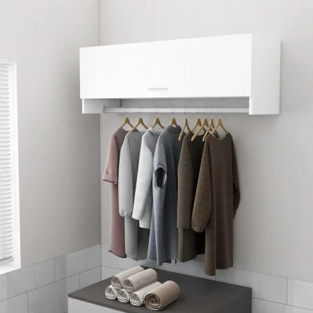 Weißer Sperrholzschrank 100x32,5x35 cm von vidaXL, Kleiderschränke - Ref: Foro24-808233, Preis: 57,29 €, Rabatt: %