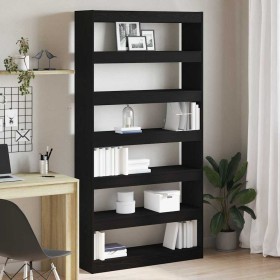 Estantería para libros Negro Madera contrachapada