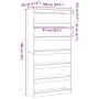 Estantería para libros Negro Madera contrachapada