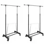 Perchero ajustable para ropa 1 barra 2 unidades by vidaXL, Dresser Organizers and Bar Hangers - Ref: Foro24-270181, Price: 45...