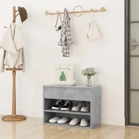 Schuhbank Sperrholz Beton grau 60x30x45 cm von vidaXL, Schuhregale und Schuhorganisatoren - Ref: Foro24-808742, Preis: 40,68 ...