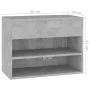 Banco zapatero madera contrachapada gris hormigón 60x30x45 cm de vidaXL, Zapateros y organizadores de calzado - Ref: Foro24-8...