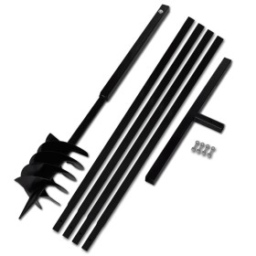 Earth Drill With Handle 180 mm With Extension Tube 5 M Steel by vidaXL, Helical augers - Ref: Foro24-270531, Price: 94,88 €, ...