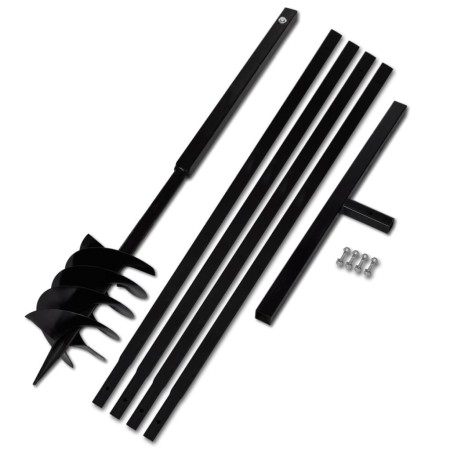Earth Drill With Handle 180 mm With Extension Tube 5 M Steel by vidaXL, Helical augers - Ref: Foro24-270531, Price: 94,88 €, ...