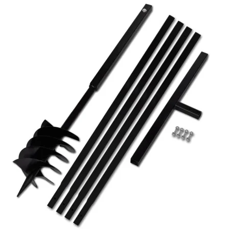 Earth Drill With Handle 180 mm With Extension Tube 5 M Steel by vidaXL, Helical augers - Ref: Foro24-270531, Price: 87,22 €, ...