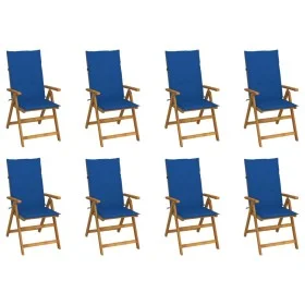 Klappbare Gartenstühle und Kissen 8 Stk. massives Akazienholz von vidaXL, Gartenstühle - Ref: Foro24-3075064, Preis: 629,09 €...