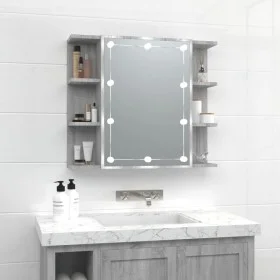 Mueble con espejo y LED color gris Sonoma 70x16,5x60 cm de vidaXL, Tocadores de baño - Ref: Foro24-820452, Precio: 68,98 €, D...