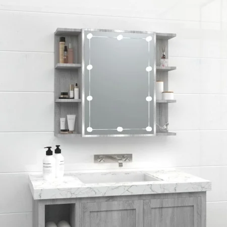 Sonoma gray furniture with mirror and LED 70x16.5x60 cm by vidaXL, bathroom vanities - Ref: Foro24-820452, Price: 68,98 €, Di...